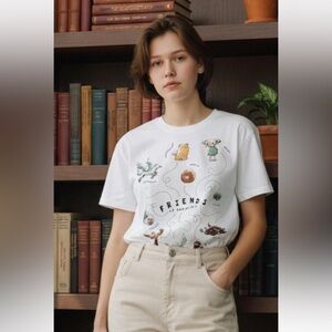 Warner Bros Size XXL Harry Potter Friends at Hogwarts Cream Graphic Tee NEW TAGS